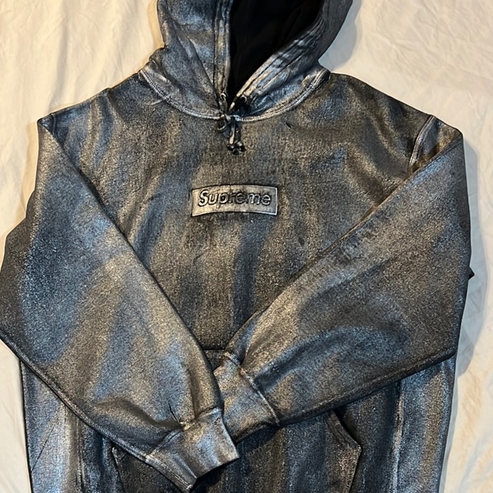 Supreme x MM6 Maison Margiela Foil Box Logo Hooded Sweatshirt ‘Black’